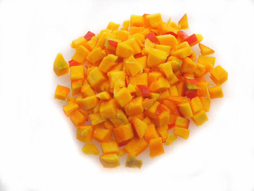 Frisch Frucht Sortiment KW40-41 FF Kürbis gewürfelt 10 x 10 mm